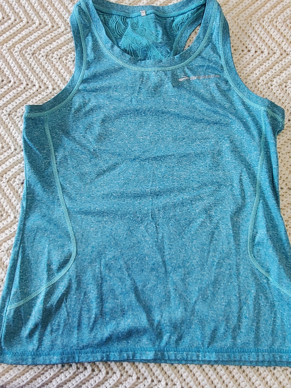 Brooks Teal Distance Racerback Tank